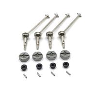 YONMFRDS Rc Models Accessories For WLtoys 144001 144002 144010 124016 124017 124018 124019 RC Car Parts Metal Upgrade 12mm Adapter Front And Rear Driveshafts(Dark Grey)