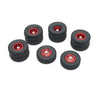 YONMFRDS Rc Models Accessories For WPL B16 B36 For HengLong For FeiYu For JJRC 6WD Metal Front Single Rear Dual Hub Tire RC Car Parts Upgrade Modified(Red)