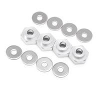 YONMFRDS Rc Parts For Axial For SCX10 1/10 12mm To 17mm Wheel Hex Adapter Conversion Extension Column RC Car Upgrades Repairs Accessories(Silver)