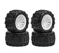 YONMFRDS Rc Repairs Spare For Arrma For Typhon For Grom For Granite 1/18 4pcs 12mm Hex RC Car Wheel Tire Upgrade Parts Accessories Replace(WHITE)