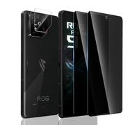 Yonntmmi Privacy Screen Protector for Asus ROG Phone 9 Anti-Spy Tempered Glass 2 Pieces & Camera Protection Accessories 1 Pieces, 9H Screen Protector for Asus ROG Phone 9