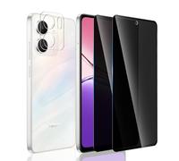 Yonntmmi Privacy Screen Protector for OPPO A5x 5G Anti-Spy Tempered Glass 2 Pieces & Camera Protection Accessories 1 Pieces, 9H Protective Film for OPPO A5x 5G