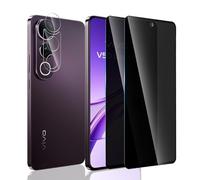 Yonntmmi Privacy Screen Protector for Vivo V50 Lite 5G Anti-Spy Tempered Glass 2 Pieces & Camera Protection Accessories 1 Pieces, 9H Screen Protector for Vivo V50 Lite 5G