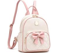 YONOOQ Mini Backpack for Girls Cute Bow Backpack Leather Small Backpack Purse for Women Teen Girl Gifts Trendy Stuff for Kids Pink