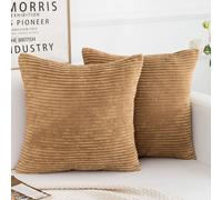 Yonous Corduroy Cushion Covers, Soft Square 2 50x50 CM 20x20