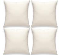 Yonous Cushion Covers, Soft Premium Velvet Decorative Throw Pillow for Sofa Bed Couch Chair, Set of 4, Milk White, 16 x 16 inch / 40 x 40 cm