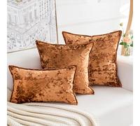 Yonous Premium Series, Crushed Velvet Cushion Covers, Luxury Thick Throw Pillow for Home Decor, Burnt Orange, 20x20 Inch / 50 x 50 cm