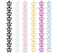 YONOY 60Pcs Star Hair Clips Non-slip Metal Hair Accessories, Multiple Colors, Y2K Style