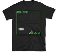 YONQI Dr Dre 2001 Album Cover Hip Hop Rap T-Shirt-XL Black