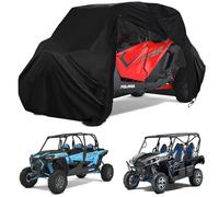 YONQIFON UTV Cover Heavy Duty Zipped 420D Cover Waterproof Crew 4-6 Seater Side by Side Covers All Weather Compatible with Polaris RZR General Kawasaki Teryx Can-Am Yamaha SxS CFMOTO