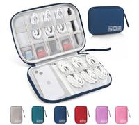YONSEN Travel Cable Organizer Bag, Electronics Organizer Tech Pouch with Double Layers for Cords, Chargers, Phone, Earphones, USBs, SD Cards - Travel Essentials Portable Waterproof Tech Pouch