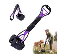 YONTINY Portable Pooper Scooper, Foldable Poop Scoops for Dogs and Cats | Easy Squeeze Trigger Jumbo Jaws Pooper Scooper Long Handle for Walks Garden Dog Poop Waste Pick Up Rake for Grass Gravel
