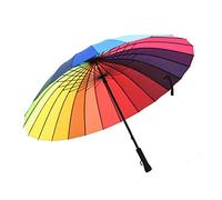 Yontree Rainbow Golf Umbrella for Women, 24 Ribs Windproof, Manual Open, Large Canopy, Kids Umbrella