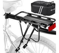 YONTUO Pannier Rack, Cycle Touring Carrier 50KG Capacity, Bike Rear Luggage Rack w/Fender & Reflector, Quick Release Universal Bicycle Rack for Mountain & Road Bike