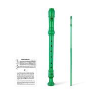 YONTY 8-Hole Soprano Descant Recorder Baroque Style Kids Music Flute with Cleaning Rod & Case Bag For School Student Home Entertainment Green, BRecG