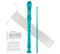 YONTY Soprano Recorder 8-Hole Instrument for Beginners Kids Students, Baroque Style C Key Flute with Cleaning Rod & acking Bag for Education & Entertainment - Deep Green