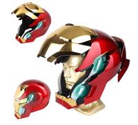YONTYEQ Iron-Man MK 50 1:1 Wearable Helmet - Voice, Touch, and RC with LED Eyes, Realistic Sound Effects, Movable Back and Ear Panels, Perfect for Cosplay and Collectible Figures for Adults and Teens