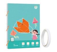 Yonuaret 3D Geometry Book - Drawstring 3D Geometric Shapes Toy Math Book, Educational Toy for Teachers Girls Beginners
