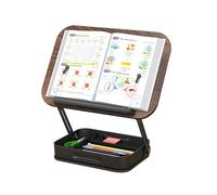 Yonuaret Book Stand - Adjustable Book Tray,Foldable 360 Degrees Rotating Riser Holder for Cookbooks Home Textbook Recipe Laptops Tablets Magazines Desk