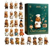 Yonuaret Capybara , Two-Dimensional Acrylic Cute Collectibles, 24 Days Countdown Capybara Christmas Decoration, For Classroom, Holiday Party, Tradition, Winter Party, Door Handle