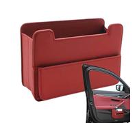 Yonuaret Car Seat Side Organizer, Back of Seat Car Organizer Garbage Can, Vehicle Accessories Foldable Phone Holder for Truck Sedan SUV RV Women Men Keys Bottles Auto Travel Road Trip