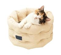 Yonuaret Cat bed in cave shape, sofa with raised edge, non-slip base for cat bed with warmth and comfort, for puppies and kittens as well as for Christmas and winter as well as for the