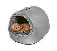 Yonuaret Cat Cave Bed - With Carry Handle Winter Partially Closed Comfortable Bed - Puppies and Kittens Covered Pet Tent - For Home, Student Dorm, Apartment, Bedroom, Living Room