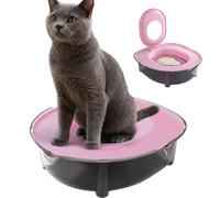 Yonuaret Cat Litter Tray Partially Enclosed Non-Slip Odour Control Cat Litter Tray with Open Top for Kittens for Older Pets Indoor Car Household Home Travel Outdoor
