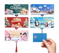 Yonuaret Christmas Cash Envelopes - Organizer with Tassel | 10-Slot Christmas Money Holder Envelopes for Cash | for Family Friends Kids Girlfriend Home Travel Under Tree