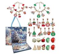 Yonuaret Christmas Countdown Calendar | Jewelry Christmas Calendar 2025 | Cartoon Bracelet Themed 24 Days Holiday Stocking Stuffers for Grils Kids Women