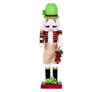 Yonuaret Christmas Nutcrackers,Wooden Nutcracker | Winemaker Design Wooden Figurine for Youth Fireplace Dining Table Kitchen Bedside Festival Party Adult
