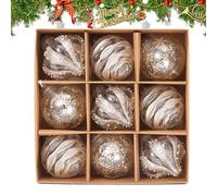 Yonuaret Christmas Ornaments Set | Hangable Balls,Holiday Pendants for Home Living Room Apartment Retail Store Window Display Classroom Activity