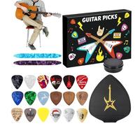 Yonuaret Countdown to Christmas - with PU Leather Case 24-Day Countdown | Guitar Picks,for Teens Adults Kids Ukulele Players Seasonal Holiday Easter Thanksgiving Halloween