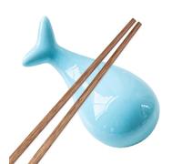 Yonuaret Dinner Chopstick Holder,Cute Whale Ceramic Dinner Chopstick Rest Holder - Utensil Cutlery Stands Tabletop Spoon and Fork Holder Rack for Study Room, Bedroom