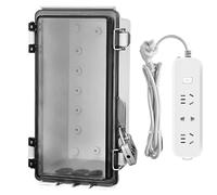 Yonuaret Electrical Junction Box, Outlet Box with Clear Cover, Dustproof Case with Lock for Home Outdoor Wall Industrial Power Project