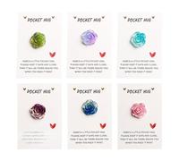 Yonuaret Greeting Card - Warm Hug Heart Flower Card - Romantic Keepsake Inspirational Message for Boyfriend Girlfriend Encouragement Birthday Friends Valentines Friendship