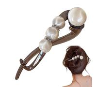 Yonuaret Hair Clip for French Twist, Fashionable Pearl Decoration, Non-Slip Pine Clip, Hair Clips for Women with Pearls, for Grandmother, Women, Mother, Daughter, Girlfriend