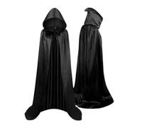 Yonuaret Halloween Cloak - 59 Inch Unisex Adults Hooded Cloak Cape for Halloween | Robes Full Length Cosplay Costume for Women Men Role Play Medieval Markets Theater Events Holiday Party Black
