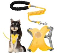 Yonuaret Harness for Dogs - Adjustable No Pull Harness,Reflective Breathable with Rope Walking Accessories for Pet Small Breeds Jogging Training Road Trip Hiking Park Outdoor