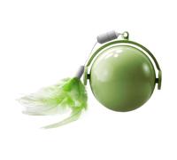 Yonuaret Interactive Cat Toy Ball - Interactive Obstacle Avoidance Exercise Device,Kitten Active Rolling Ball with Feathers,for Indoor Outdoor Small Cats Dog Boredom Relief