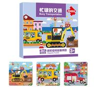 Yonuaret Magnet Toys - Toddler Toys Puzzle Book Learning Activities,Games for Toddler Boys Girls Kids Age 2-6 Learning Education Development Car Airplane Road Trip Birthday Kindergartens