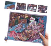 Yonuaret Make Your Own Sticker Scene | 3D Effect Horror Scrapbook Decals | Horror Hand Account Decals for Scrapbook Greeting Card School Activity Teachers Kids Boys Girls