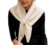Yonuaret Neckerchief for Women, Small Triangular Wool Accessory, Women's Scarf Headband, for Home, Autumn, Daily Casual, Party, Outdoor, Garden, Hiking, Walking, Hair Handbag, White, Siehe