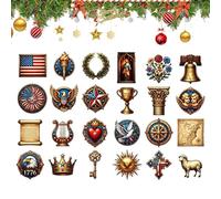 Yonuaret Patriotic Countdown Calendar,Flat Acrylic Collectibles Figurines - History Countdown Calendar - for Families Holiday Party Offices Home Room Bedroom Window School Dormitory Apartment