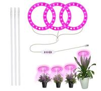 Yonuaret Plant Growth Ring Light, Full Spectrum Ring LED Plant Growth Light for Indoor Use, Small LED Grow Lights with 5 Brightness Levels and 3 Lighting Modes