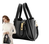 Yonuaret PU Leather Bucket Bags - Vintage Bucket Shoulder Bag,Casual Supplies for Gym Camping Work Commuting Offices Biking Everyday Carry Shopping Park Walking Dating Outdoor