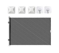 Yonuaret Retractable Gates for Dogs,Retractable Pet Gate - Suction Cup Foldable Fence Portable Adjustable Anti-jump 19.69x49.21in Child-proof for Living Room Nursery Deck Bedroom