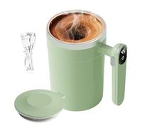 Yonuaret Self Stirring Coffee Mug | 400ml Automatic Magnetic Latte Mixer | Electric Tea Mixing Cup with LCD Temperature Display - for Home Office Travel Drinks Cocoa Tea Cafe Hot Chocolate