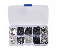 Yonuaret Sewing Hooks and Eyes Closure, Bra Clasps 3 Types, Invisible Buckles Fabric Buttons Replacement Fasteners for Home Men Women Bra Underwear Collars Trouser