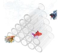 Yonuaret Shrimp Shelter Tube, Aquarium Acrylic Crystal Shelter House for Small Shrimp, Shrimp Habitat, Breeding Tube Hiding Cave Hideaway Pipes